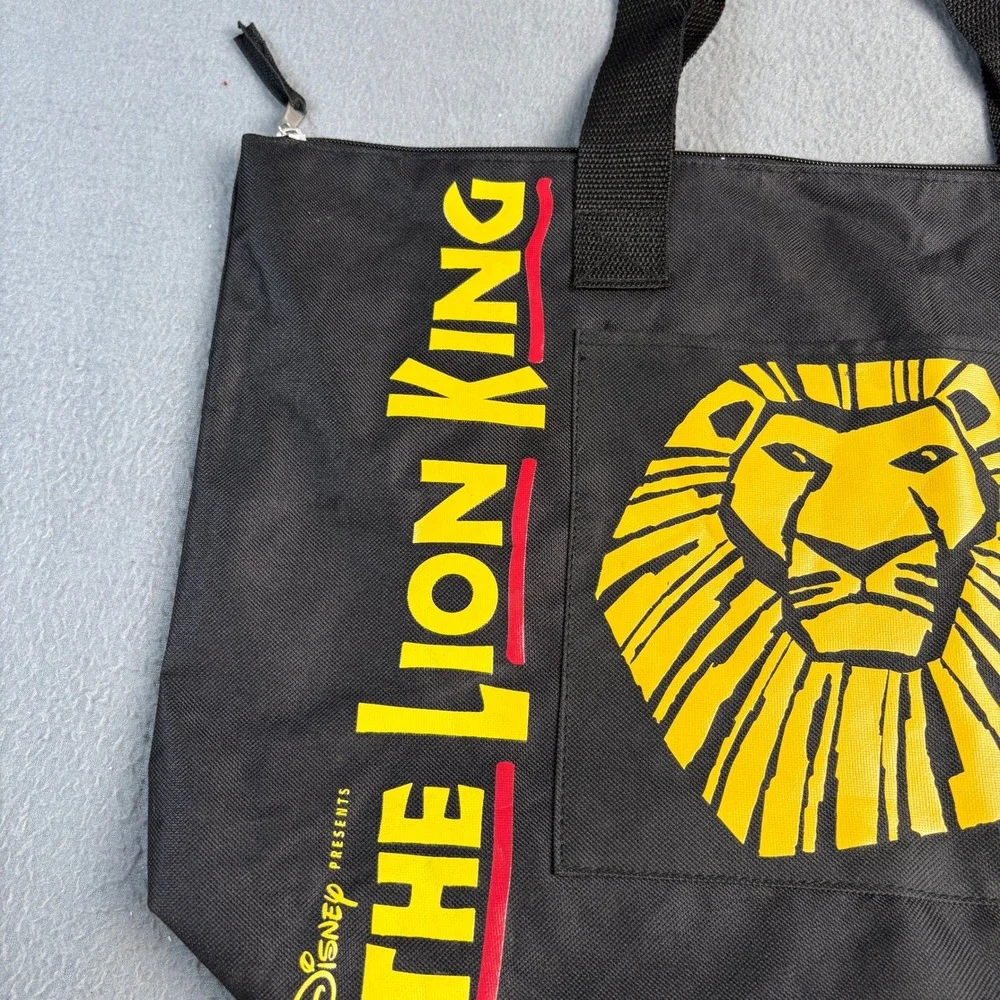 Disney The Lion King Broadway Musical VIP Zip Tote Bag Black Yellow 670 NWT